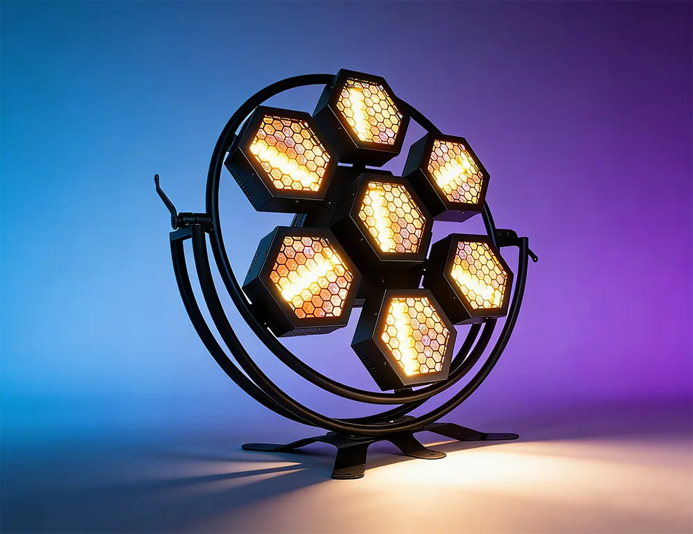 Vlastnosti jevištního reflektoru LED.