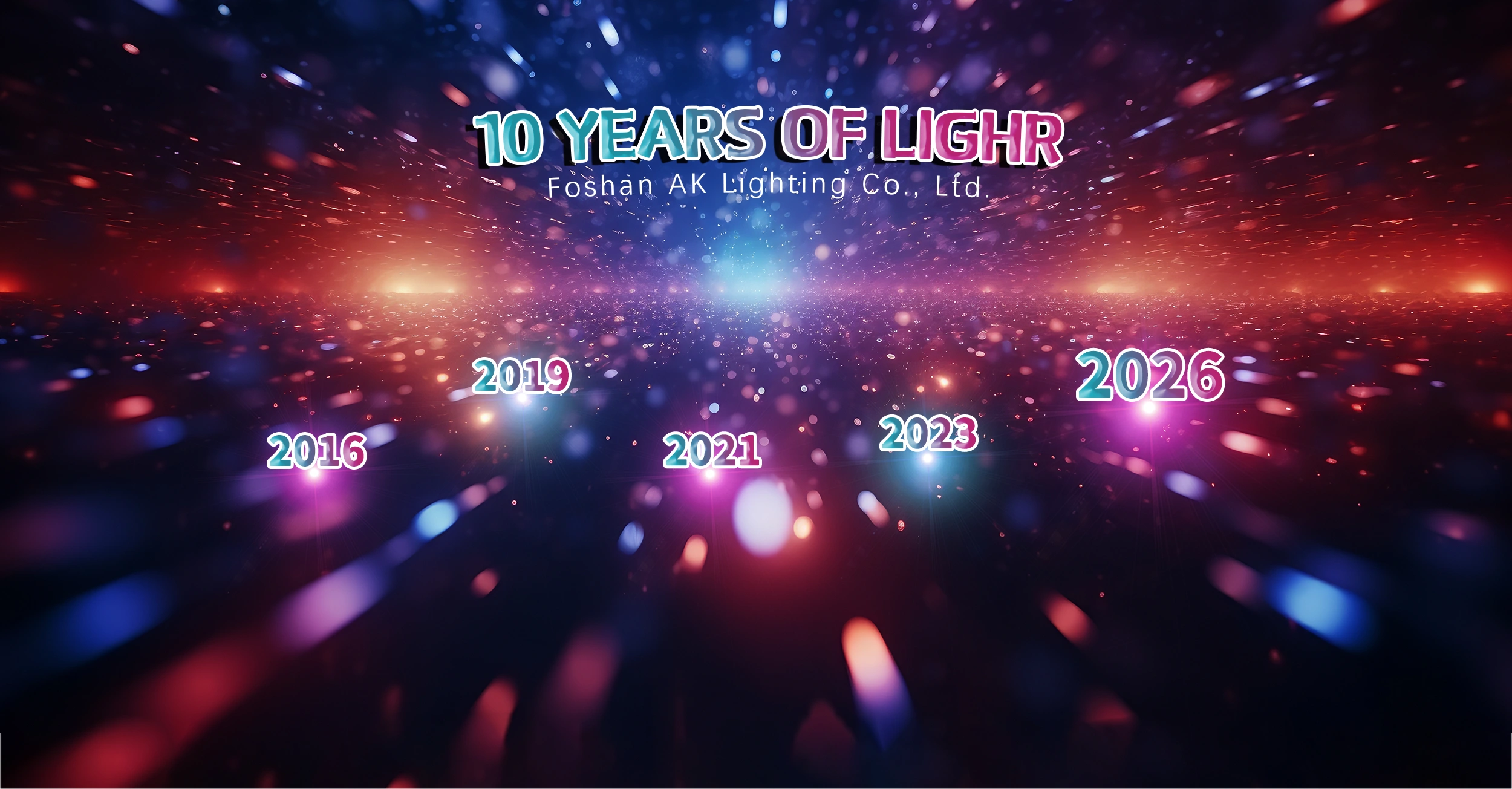 Čínský dodavatel jevištního LED osvětlení od roku 2016